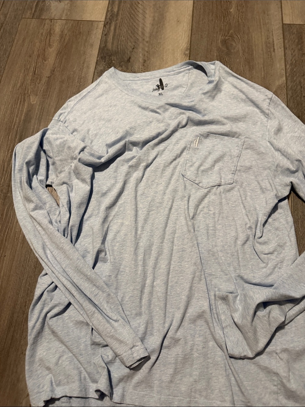 johnnie-O Light Blue Long Sleeve Pocket Tee
